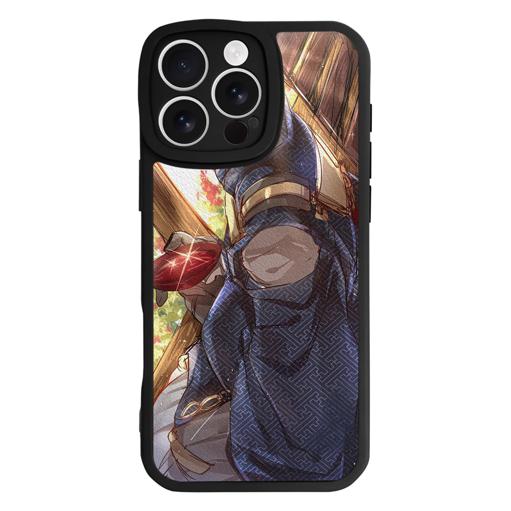 （画像用） 刀剣乱舞 Touken Ranbu 【iPhone 16シリーズ対応】シリコンスマホケース（レザー調） 材質：シリコン